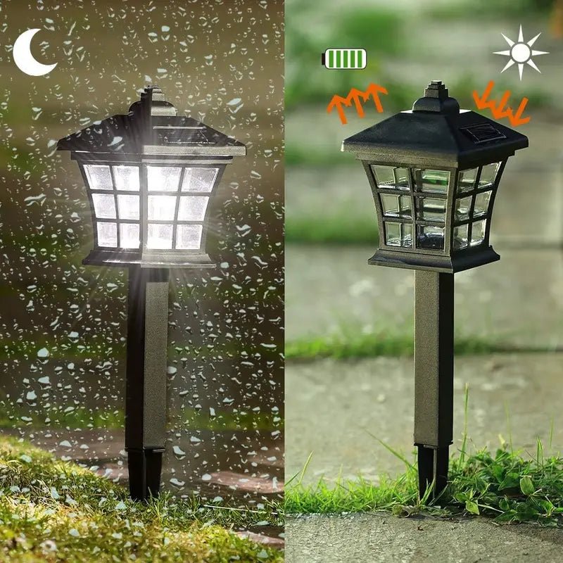 6 Pack Solar Pathway Lights Outdoor Solar Garden Lights Solar Powered Landscape Lighting for Yard Patio, Garden, Walkway