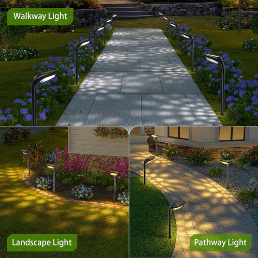150 Lumen Bright Solar Outdoor Lights,4 Pack Solar Pathway Lights Waterproof Landscape Lighting Path Light for Garden Decor Walkway Yard Driveway Holiday Decorative Lamp
