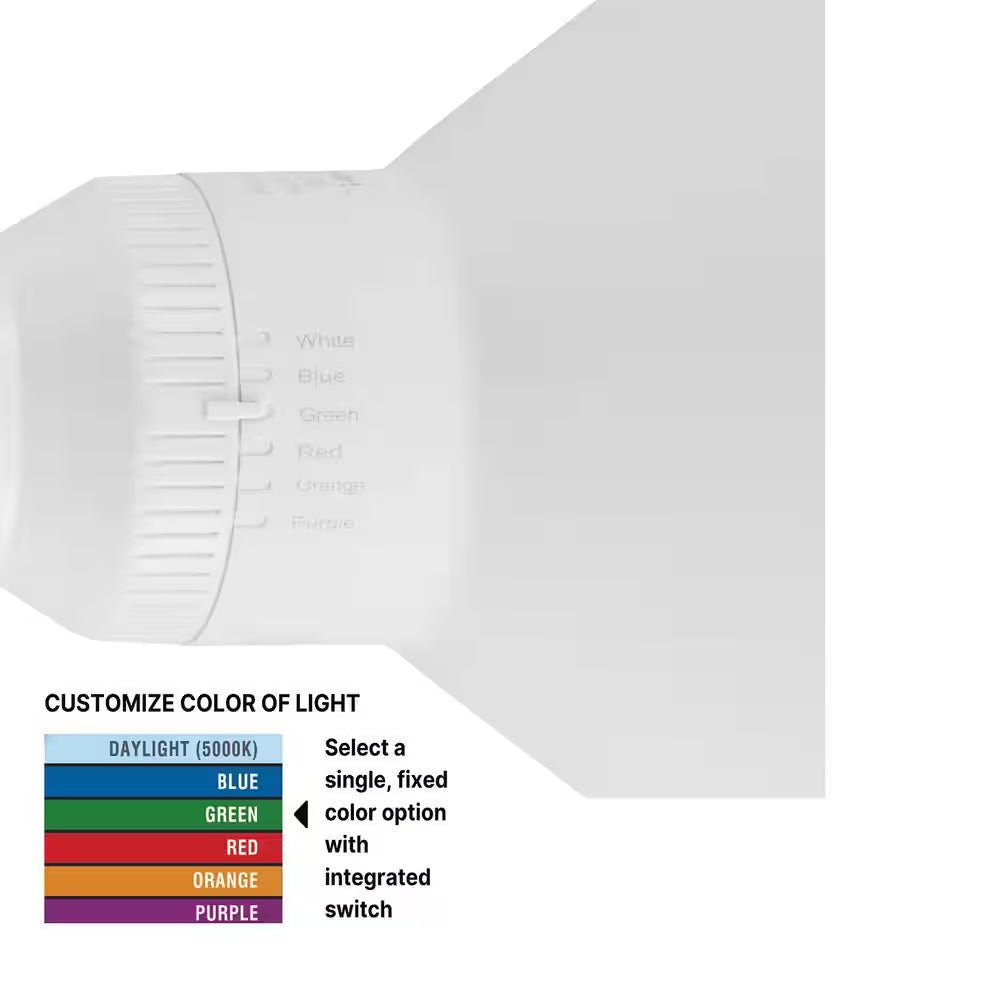 90-Watt Equivalent PAR38 RGB Multi-Color Non-Dimmable Flood LED Light Bulb with Selectable Color (1-Pack)