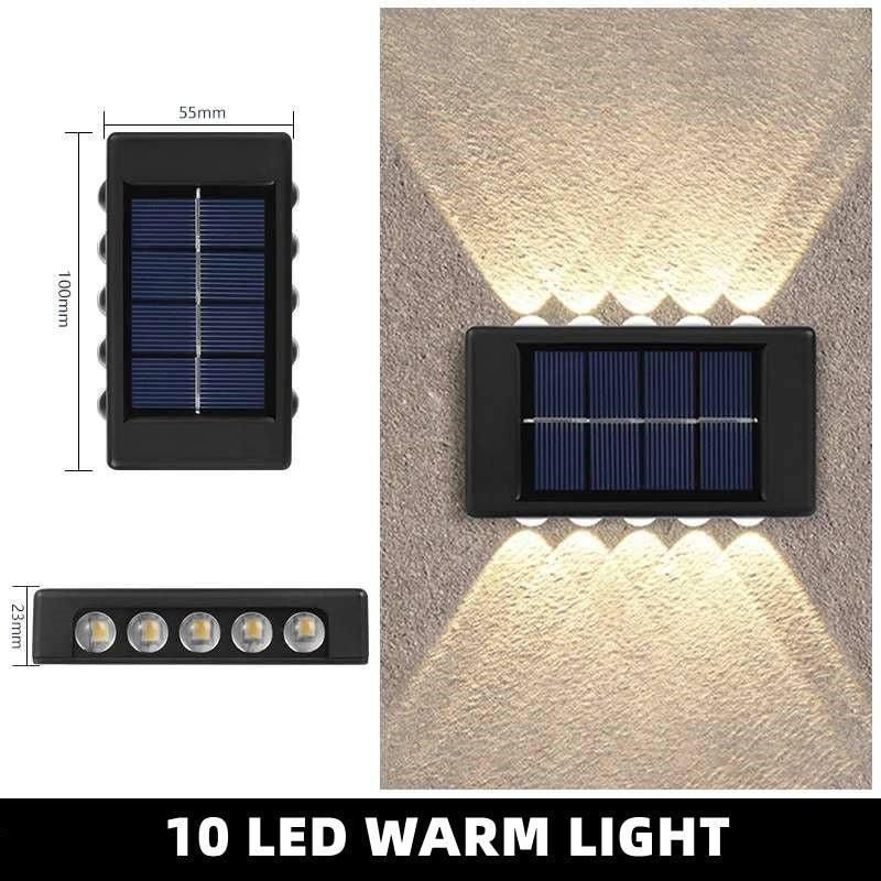 Solar Wall Lamp Outdoor Waterproof Solar Lights Up And Down Luminous Lighting For Garden Street Landscape Balcony Outdoor Decor