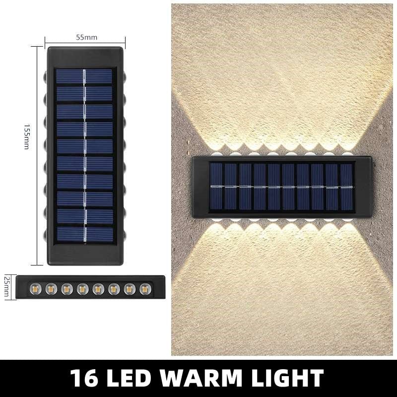 Solar Wall Lamp Outdoor Waterproof Solar Lights Up And Down Luminous Lighting For Garden Street Landscape Balcony Outdoor Decor