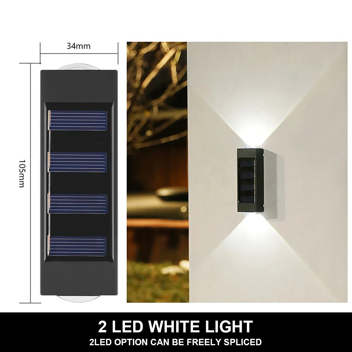 Solar Wall Lamp Outdoor Waterproof Solar Lights Up And Down Luminous Lighting For Garden Street Landscape Balcony Outdoor Decor