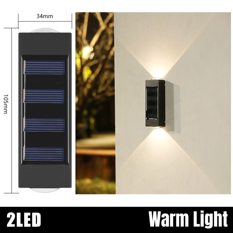 Solar Wall Lamp Outdoor Waterproof Solar Lights Up And Down Luminous Lighting For Garden Street Landscape Balcony Outdoor Decor