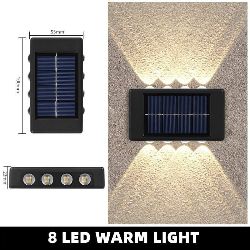 Solar Wall Lamp Outdoor Waterproof Solar Lights Up And Down Luminous Lighting For Garden Street Landscape Balcony Outdoor Decor