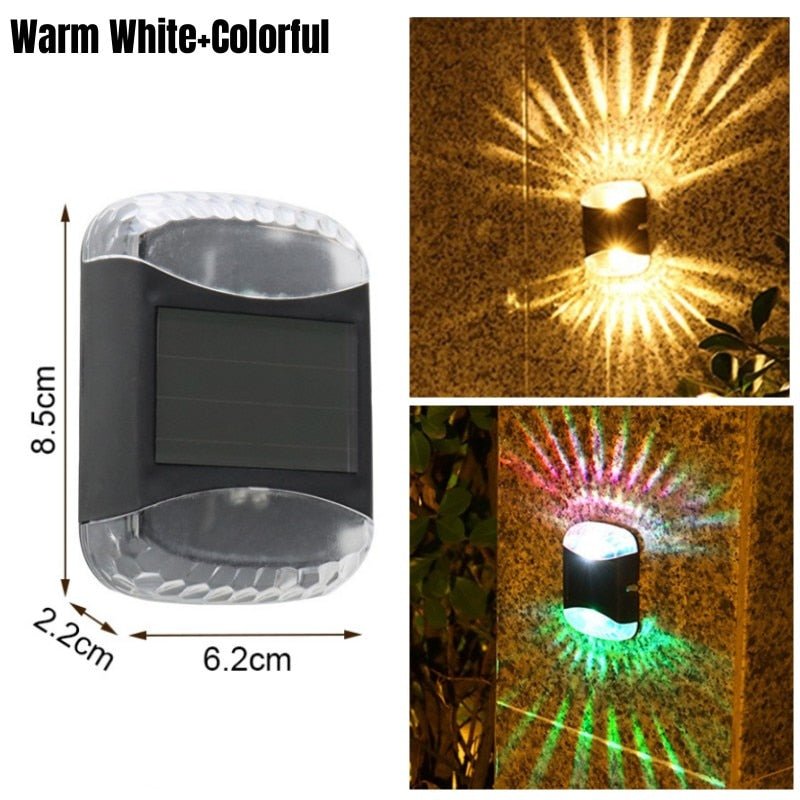 Solar Wall Lamp Outdoor Waterproof Solar Lights Up And Down Luminous Lighting For Garden Street Landscape Balcony Outdoor Decor