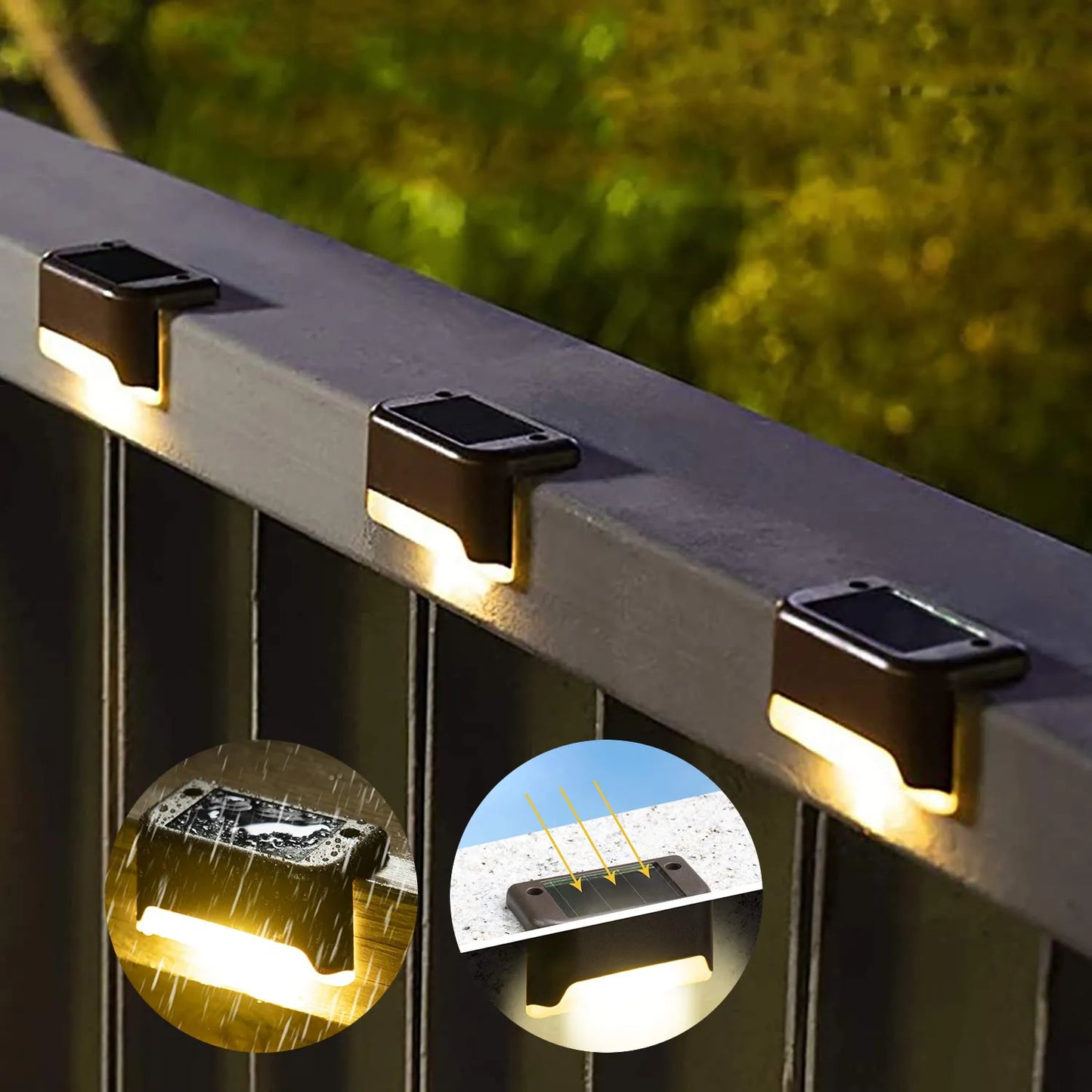 Solar Powered Safety Lights - for Decks & Stairs