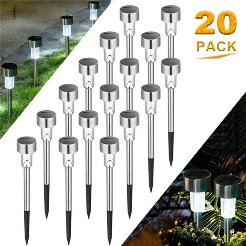 10 - 20 Piece Outdoor Waterproof Solar Powered Landscape Lights