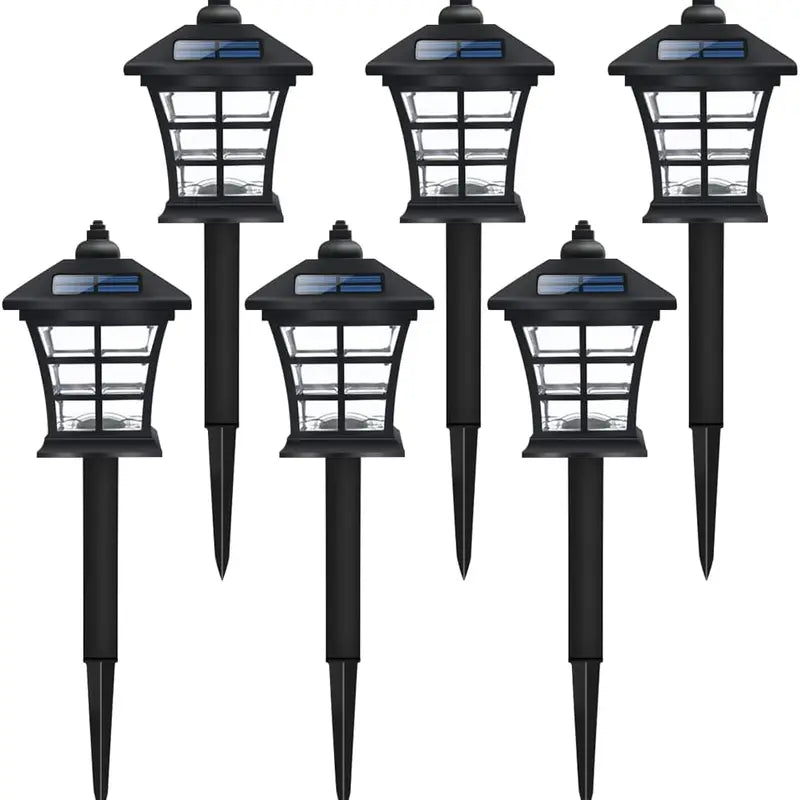 6 Pack Solar Pathway Lights Outdoor Solar Garden Lights Solar Powered Landscape Lighting for Yard Patio, Garden, Walkway